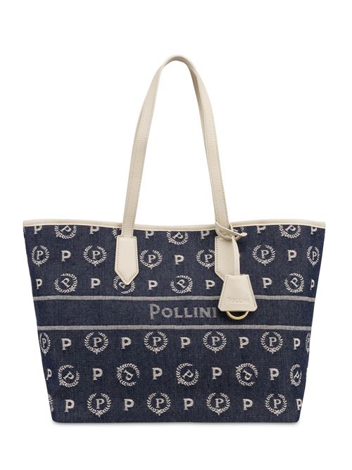 Shopping Bag Heritage Marina In Denim Blu/avorio